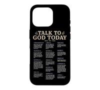 Carcasa para iPhone 16 Pro Habla con Dios Hoy Cristiano Fe Oración Escritura Biblia