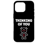 Carcasa para iPhone 16 Pro Halloween Horror Funny Quote Thinking of You Voodoo Doll