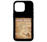 Carcasa para iPhone 16 Pro Happiness Found Here Vintage Pirate Map Crab