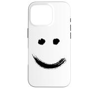 Carcasa para iPhone 16 Pro Happy Pleased Face - Minimal Black Drawing
