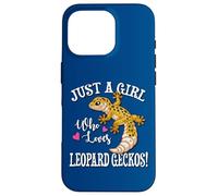 Carcasa para iPhone 16 Pro Happy Reptile Just A Girl Who Loves Leopard Geckos Lover