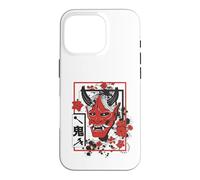 Carcasa para iPhone 16 Pro Harajuku Japanese Aesthetic Red Oni Demon Mask