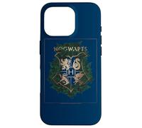 Carcasa para iPhone 16 Pro Harry Potter Hogwarts Green and Gold Floral Crest