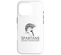 Carcasa para iPhone 16 Pro Historia Griega espartana Antigua - Los espartanos Nunca se rinden