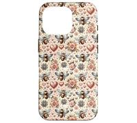 Carcasa para iPhone 16 Pro Honey Bee Pattern For Women and Girls Bee Keeper Cute Heart