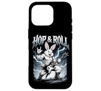Carcasa para iPhone 16 Pro Hop and Roll Heavy Metal Bunny Rabbit Guitarra Eléctrica Rocker