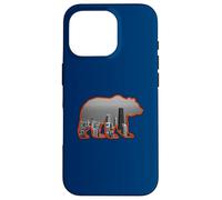 Carcasa para iPhone 16 Pro Horizonte de la Ciudad de Chicago Dentro de una Silueta parda