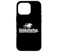 Carcasa para iPhone 16 Pro Horse Racing Vintage Giddythefup KY Derby Horse