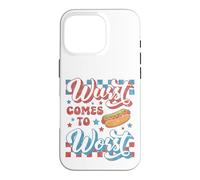 Carcasa para iPhone 16 Pro Hotdog Wurst llega a lo Peor Divertido Perrito Caliente del 4 de Julio
