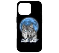 Carcasa para iPhone 16 Pro Howling Lone Wolf On Moon Animal Funny Wolves Lover