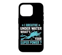 Carcasa para iPhone 16 Pro I Breathe Under Water Funny Scuba Dive Diver Diving