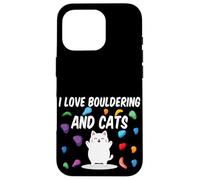 Carcasa para iPhone 16 Pro I Love Boulder and Cats Escalada de Pared Interior