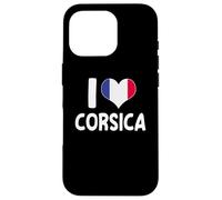 Carcasa para iPhone 16 Pro I Love Corsica Francia Bandera Corazón Orgullo Córcega