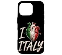 Carcasa para iPhone 16 Pro I Love Italy - Bandera anatómica de Italia, Regalo de Viaje