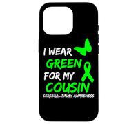 Carcasa para iPhone 16 Pro I Wear Green For My Cousin Cerebral Palsy Ribbon