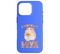 Carcasa para iPhone 16 Pro I Wheel-y Love My Hamster Kawaii Lindo Divertido