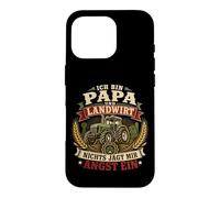 Carcasa para iPhone 16 Pro Ich Bin Papa Und Landwirt Farm Graphic Mir Angst Ein Alemán