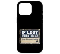 Carcasa para iPhone 16 Pro If Lost Return To Beach Coastal Crab Sign