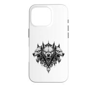 Carcasa para iPhone 16 Pro Ilustración de Cerberus Hellhound Dark Fantasy Underworld Beast
