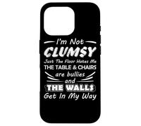 Carcasa para iPhone 16 Pro I'm Not Clumsy Humor Diciendo Cita Divertida Sarcástica Juego de Palabras
