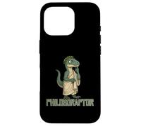 Carcasa para iPhone 16 Pro Impresión humorística de Philosoraptor Logic Thinker Dinosaur Meme