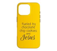 Carcasa para iPhone 16 Pro Impulsado por Galletas con chispas de Chocolate y Jesús
