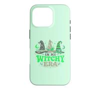 Carcasa para iPhone 16 Pro in My Witchy Era Lucky Green Witch Hat Halloween Diseño