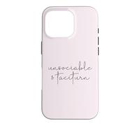 Carcasa para iPhone 16 Pro INSOCIABLE Y TACITURNA Jane Austen Orgullo & Prejuicio Meme