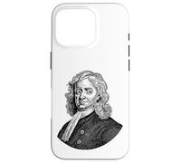 Carcasa para iPhone 16 Pro Isaac Newton Cara Retrato Profesor de Ciencias