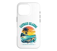 Carcasa para iPhone 16 Pro Islas Caimán Caribbean Paradise Sea Turtle Sunset Camiseta