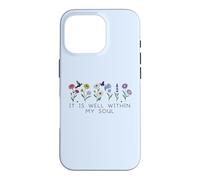 Carcasa para iPhone 16 Pro It Is Well with My Soul Women Christian Themed Bible Verse