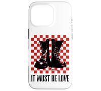 Carcasa para iPhone 16 Pro It Must Be Love 2 Tone Ska Music Checkerboard