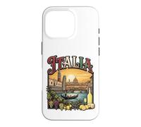 Carcasa para iPhone 16 Pro Italia Vintage Viajes Monumentos Venecia Góndola Florencia