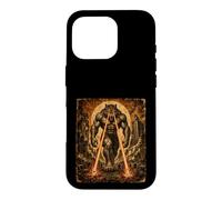 Carcasa para iPhone 16 Pro Jacked Alpha Wolf Ojos Láser Caminar Vintage Kaiju