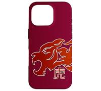 Carcasa para iPhone 16 Pro Japanese Tiger Red Flame Design For Men Year of The Tiger