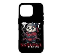 Carcasa para iPhone 16 Pro Japonés Panda Samurai Guerrero Ukiyo Panda Sensei Samurai