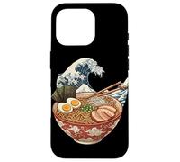 Carcasa para iPhone 16 Pro Japonés Ramen Bowl Ocean Kanagawa Wave Anime Food Noodle
