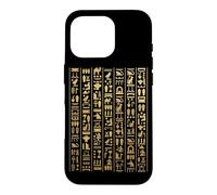 Carcasa para iPhone 16 Pro Jeroglíficos Egipcios Oro Faraón Símbolos Egipto Cultura