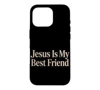 Carcasa para iPhone 16 Pro Jesús es mi Mejor Amigo Fe Cristiana Adoración Religiosa