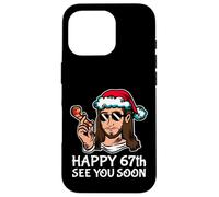 Carcasa para iPhone 16 Pro Jesús Feliz 67th B-Day Te Veo Pronto Divertido Partido sarcástico