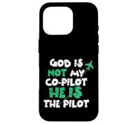 Carcasa para iPhone 16 Pro Jesus God is The Pilot Aviation Christian Faith