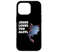 Carcasa para iPhone 16 Pro Jesus Loves You Alotl - Axolotl Christian Faith Adult & Kids