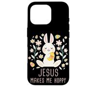 Carcasa para iPhone 16 Pro Jesus Makes Me Hoppy - Girls & Women Easter Christian Faith