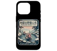 Carcasa para iPhone 16 Pro Jigokudani Snow Onsen Monkeys Nagano Park Japón Souvenir