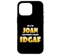 Carcasa para iPhone 16 Pro Joan Joke Idgaf Meme Funny Halloween Girl Costume For Joan