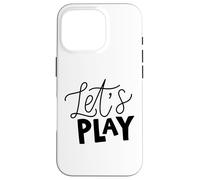 Carcasa para iPhone 16 Pro Juguemos una Frase de guión audaz sobre Fondo Gris