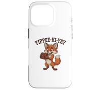 Carcasa para iPhone 16 Pro Juguetón Occidental Yippee-KI-Yay Cartoon Fox Treasure I