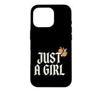 Carcasa para iPhone 16 Pro Just A Girl Gothic Typography Design
