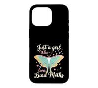 Carcasa para iPhone 16 Pro Just A Girl Who Loves Luna Moths Moon Insect Lover