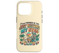Carcasa para iPhone 16 Pro Just Resting My Eyes Club Coffee Lover Funny Beach Vacaciones